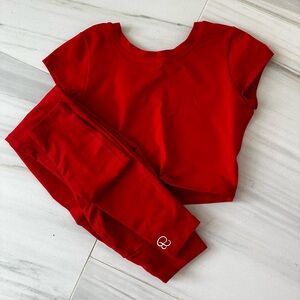 Bombshell Sportswear Two Piece Cherry Set